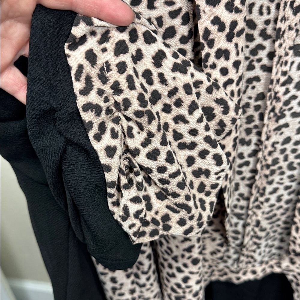 Black and Chetah Leopard Print Jacket Blazer - Picture 7 of 7